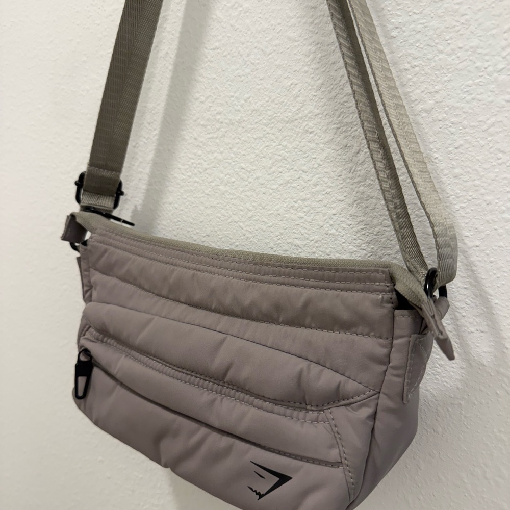 Gymshark Crossbody Bag – Taupe/Neutral – Adjustable Strap